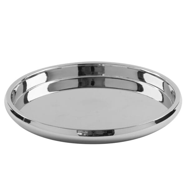 Sangresso Polished Stainless Steel Round Double Walled Serving Tray