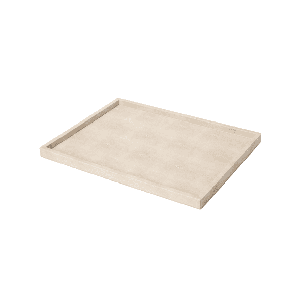 Gramercy Cream Faux Leather Tray Large