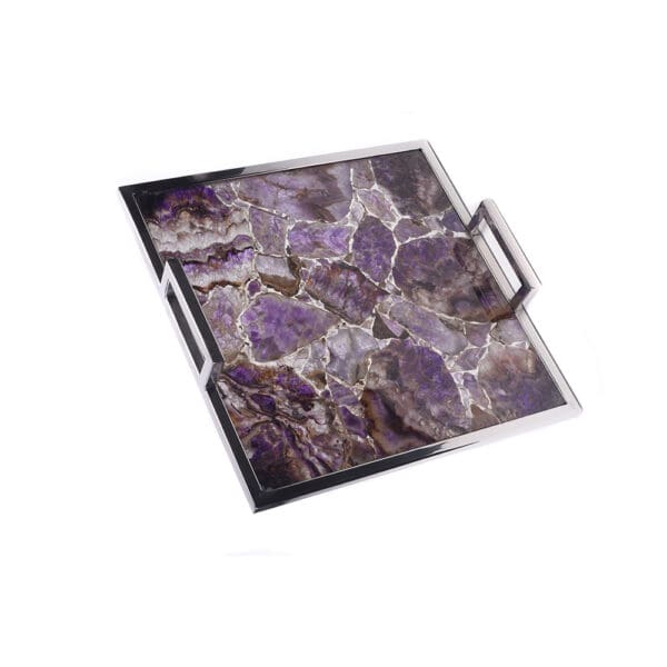 Amethyst Agate Serving Tray