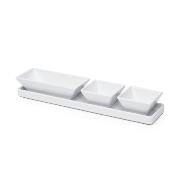 Georgetown White Melamine Snack Tray - Image 4