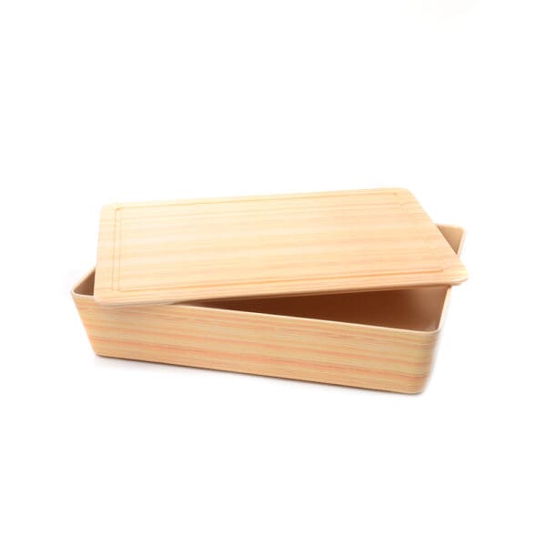 Georgetown 1/2 Bamboo Melamine Bento Box without compartment