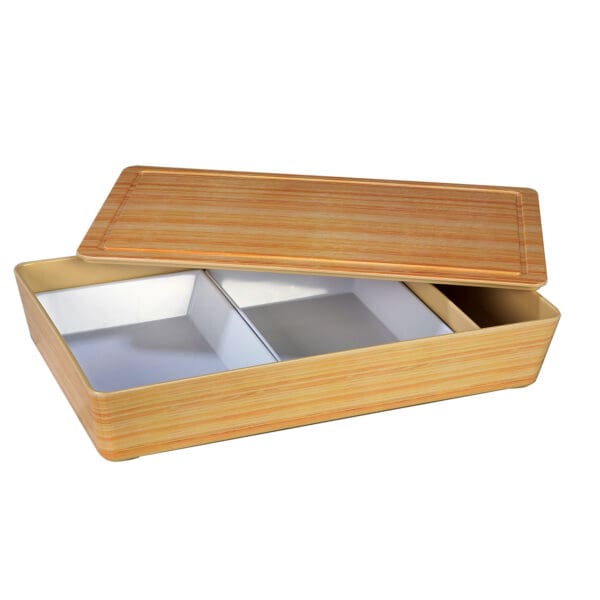 Georgetown  Bamboo Melamine Bento Box w/lid and Side Compartment