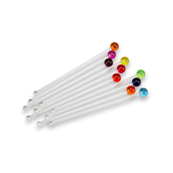 Assorted Acrylic Drink Stirrers S/10