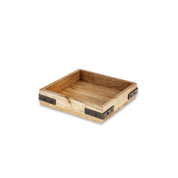 Carmel Wood Square Serving Tray