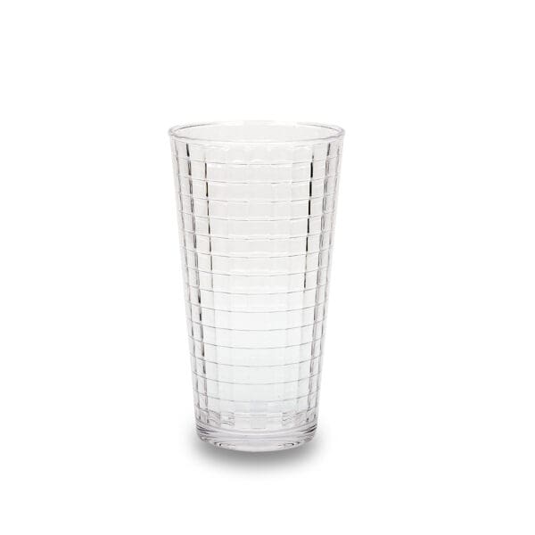 Checker Clear Polycarbonate 16oz Highball Glass