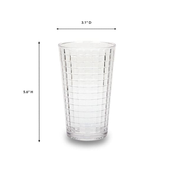 Checker Clear Polycarbonate 13oz Tumbler - Image 2