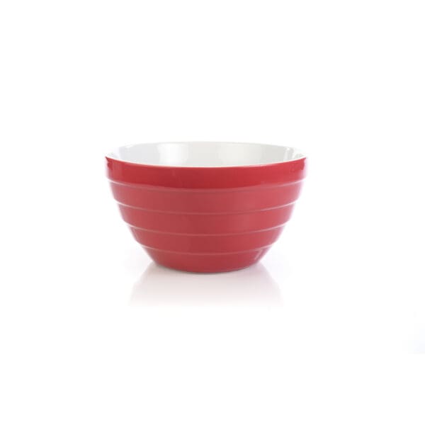 Cherry Red Porcelain Serving Bowl Large