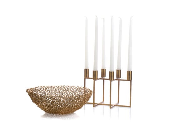 Como Woven Gold Basket - Image 2