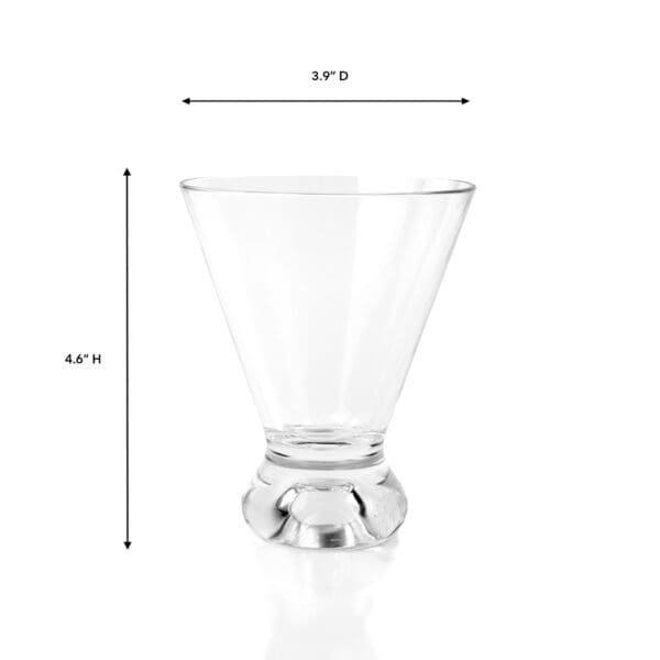 Dorado Clear Polycarbonate 8.5oz Martini Glass - Image 2