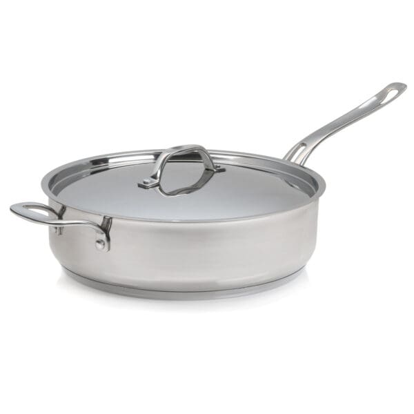 Terra Induction Ready Stainless Steel 6 Qt Pan with Lid - Image 3