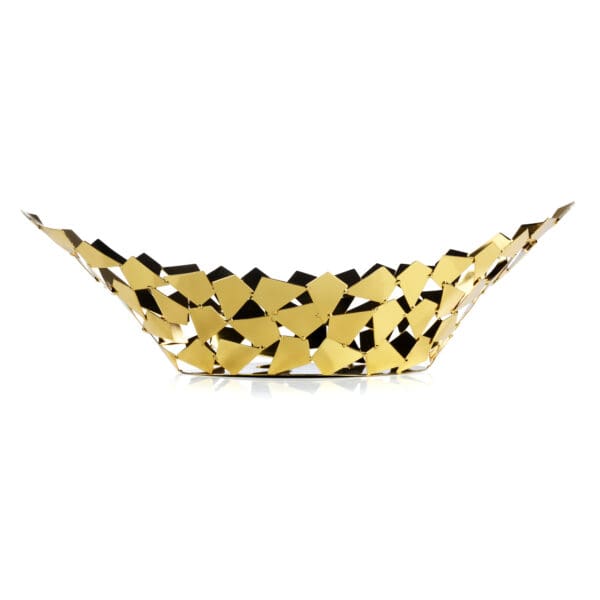 Gala Gold Oval Stainless Steel Fruit Bowl - Image 3