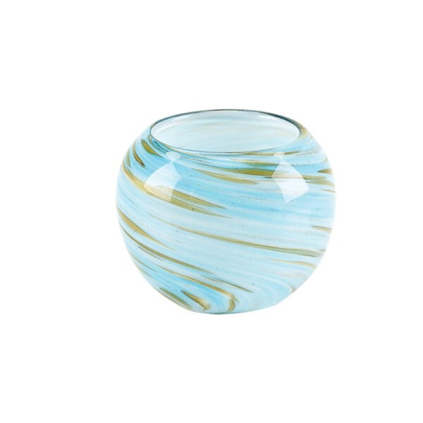 Galaxy Aqua Glass Candle Votive