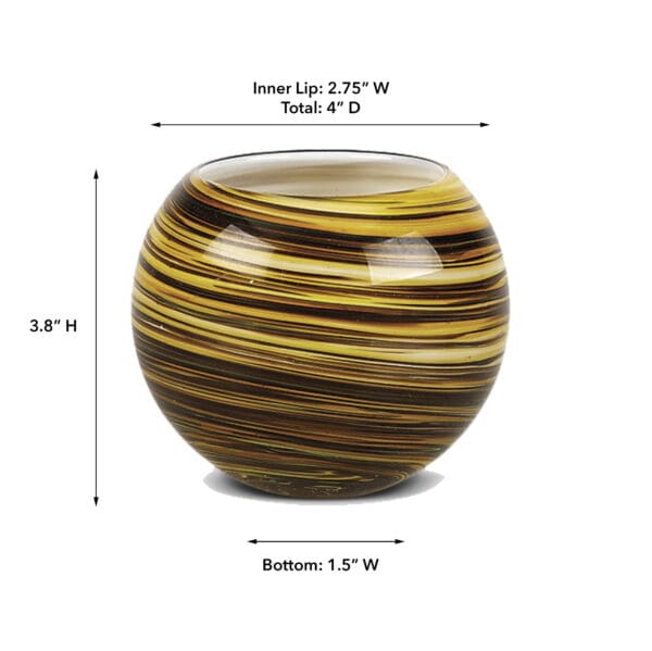 Galaxy Brown Glass Candle Votive - Image 2