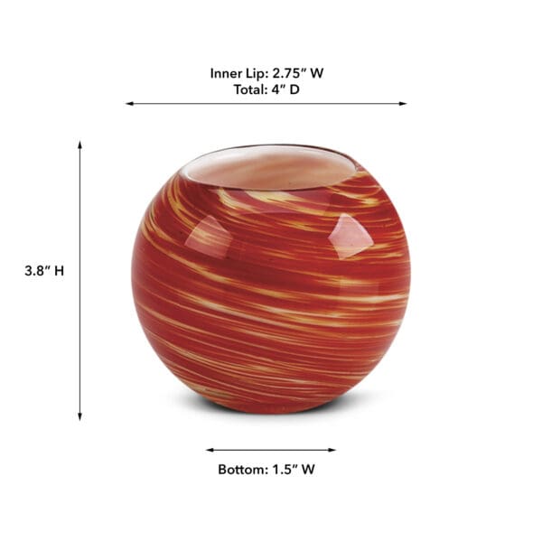 Galaxy Red Glass Candle Votive - Image 2