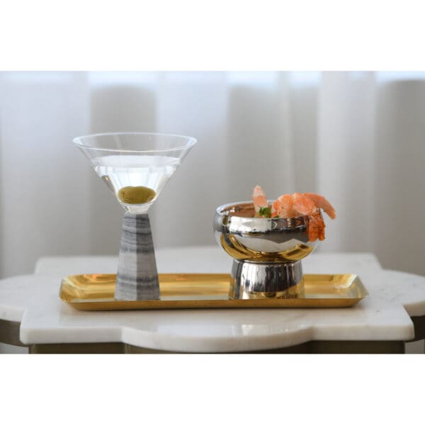 Genova Gold Metal Snack Tray - Image 4