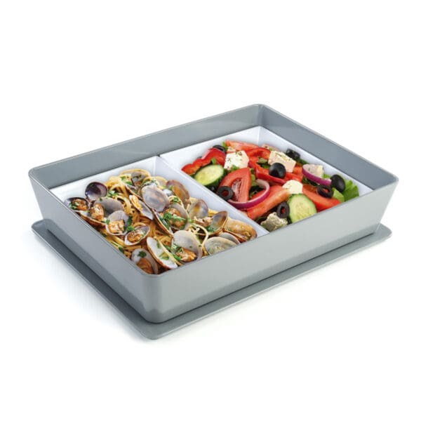 Georgetown Smoke Melamine Bento Box  w/lid without side compartment - Image 2