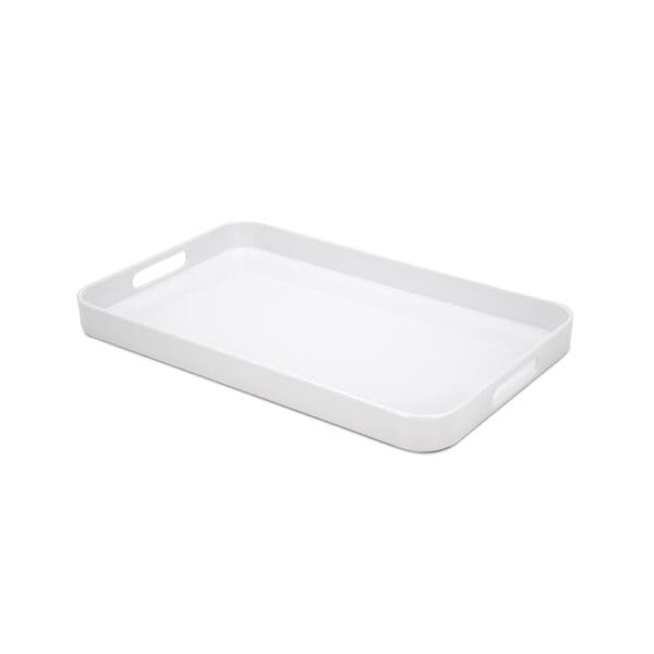 Happy White Melamine Serving Tray