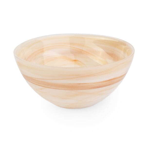 Impresa Medium Tan Glass Bowl