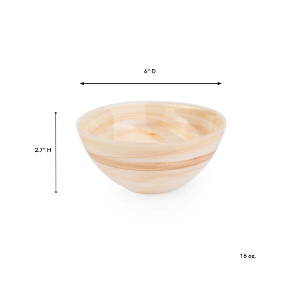 Impresa Medium Tan Glass Bowl - Image 2