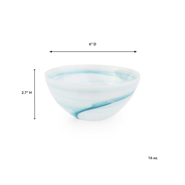 Impresa Medium Teal Glass Bowl - Image 2