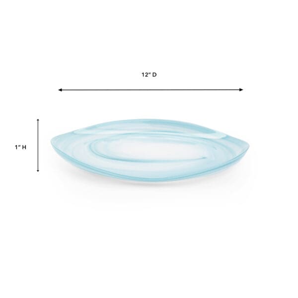 Impresa Teal Glass Platter - Image 2