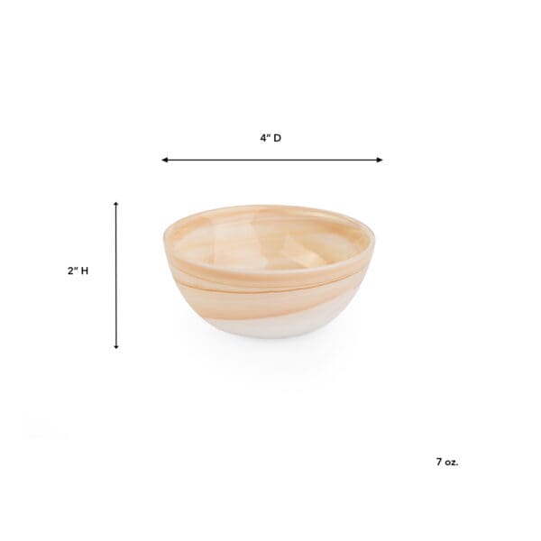 Impresa Small Tan Glass Bowl - Image 2