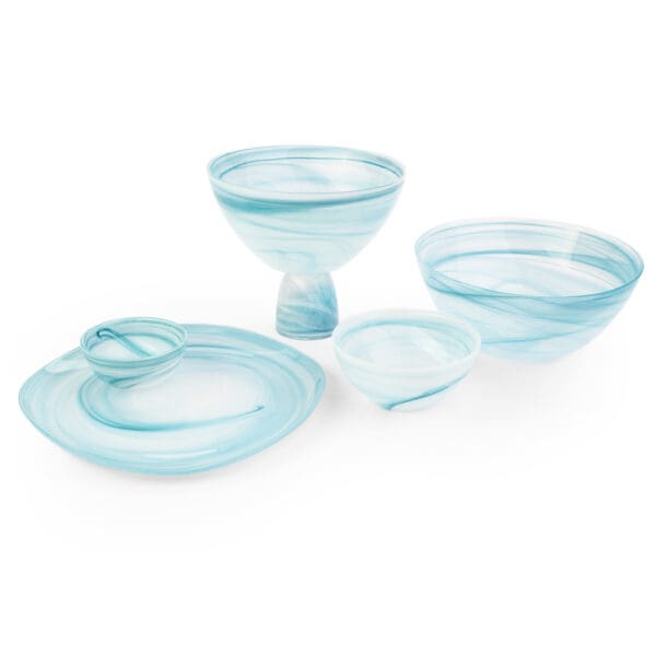 Impresa Teal Glass Cake Plate - Image 5