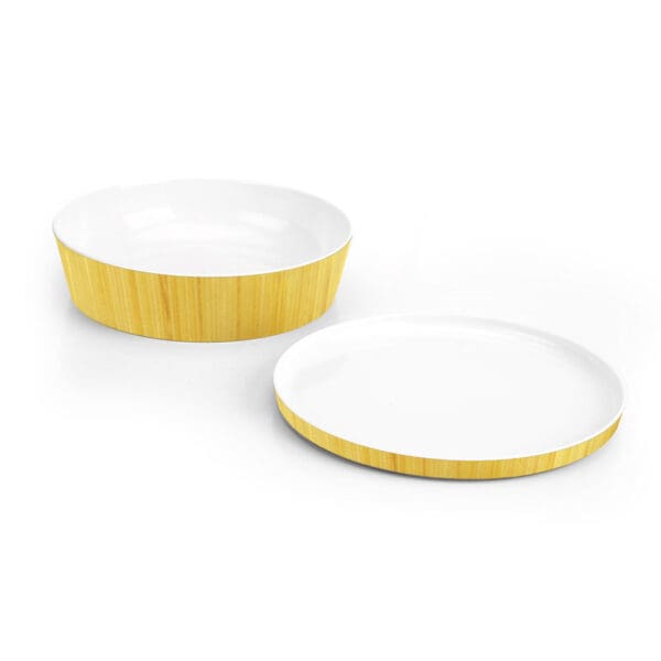 Rimini Large Bamboo Melamine Serving Bowl