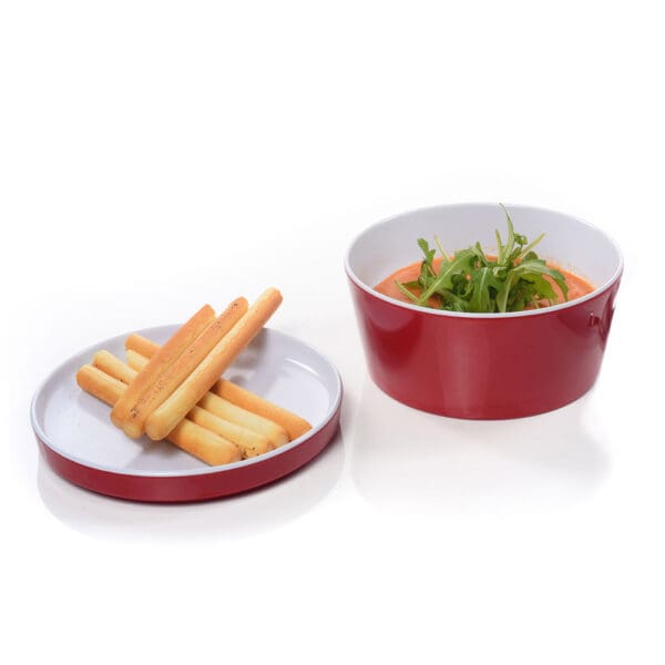 Rimini Medium Red Melamine Serving Bowl