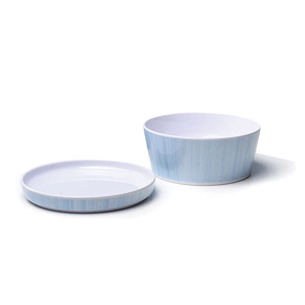 Rimini Medium Sky Bamboo Melamine Serving Bowl