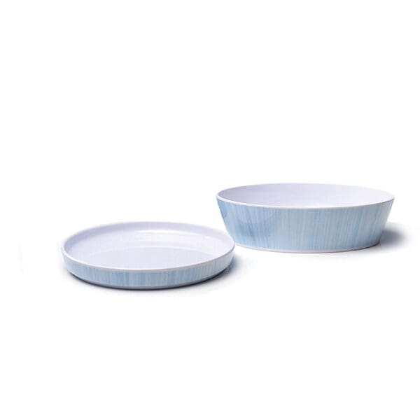 Rimini  Large Sky Bamboo Melamine Serving Bowl