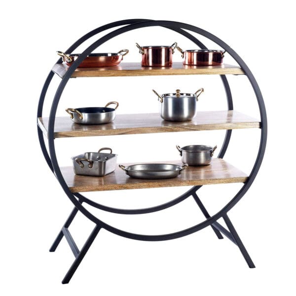 Napa Round Wood Tiered Stand