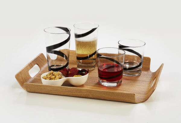 Ingrid Rectangle Wood Handled Serving Tray Small Natural - Image 2