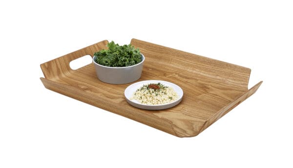 Ingrid Rectangle Wood Handled Serving Tray Small Natural - Image 3