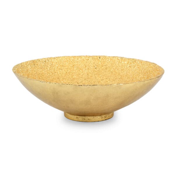 Jerome Large Gold Aluminum Snack Bowl