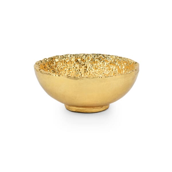 Jerome Small Gold Aluminum Snack Bowl Bowl