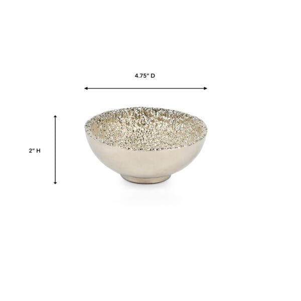 Jerome Small Silver Aluminum Snack Bowl - Image 2