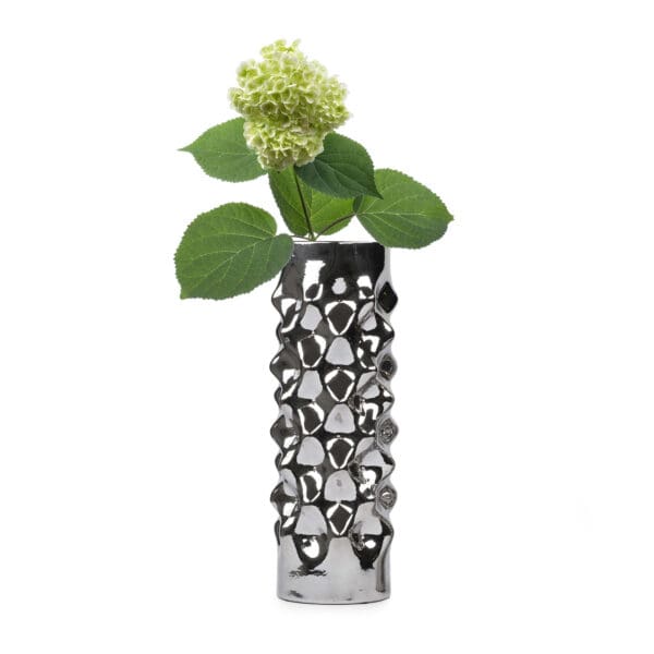 Malibu Silver Ceramic Vase Large - Image 3