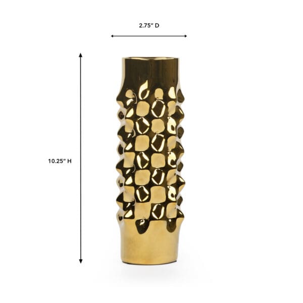 Malibu Gold Ceramic Vase Small - Image 2