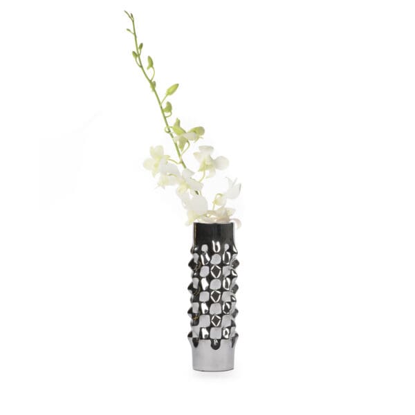 Malibu Silver Ceramic Vase Small - Image 4