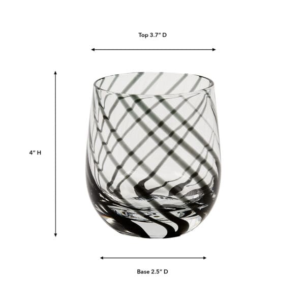 Marbella Black 14oz Rocks Glass - Image 2