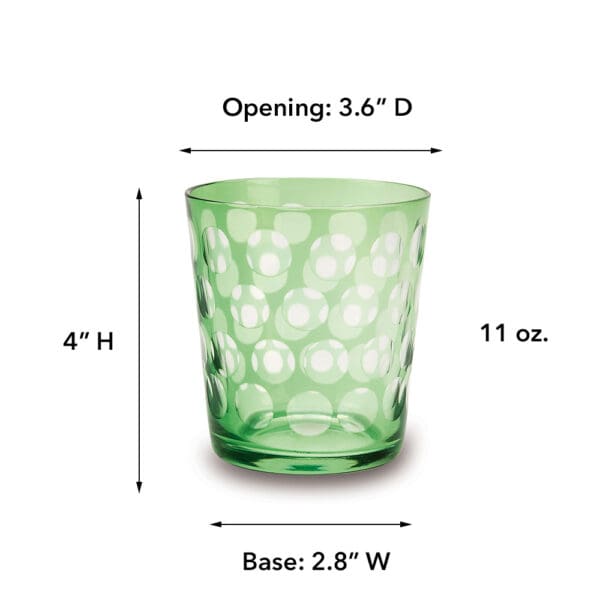 Melrose Green 11 oz Rocks Glass - Image 2