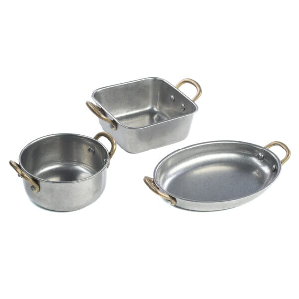 Mista Mini Square Stainless Steel & Brass Bowl - Image 2