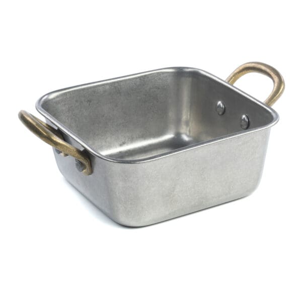 Mista Mini Square Stainless Steel & Brass Bowl