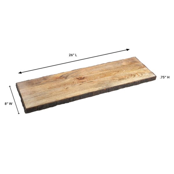 Napa Mango Wood Large Rectangle Bark Platter - Image 2