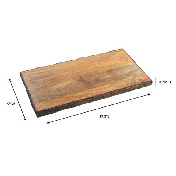 Napa Mango Wood Small Rectangle Bark Platter - Image 2