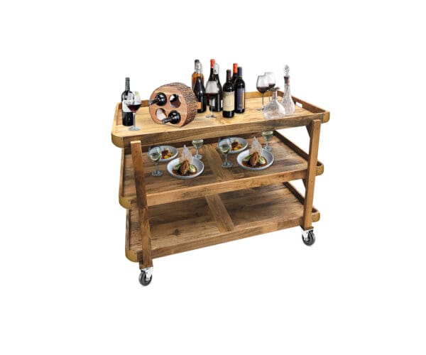 Napa Wood Serving Cart