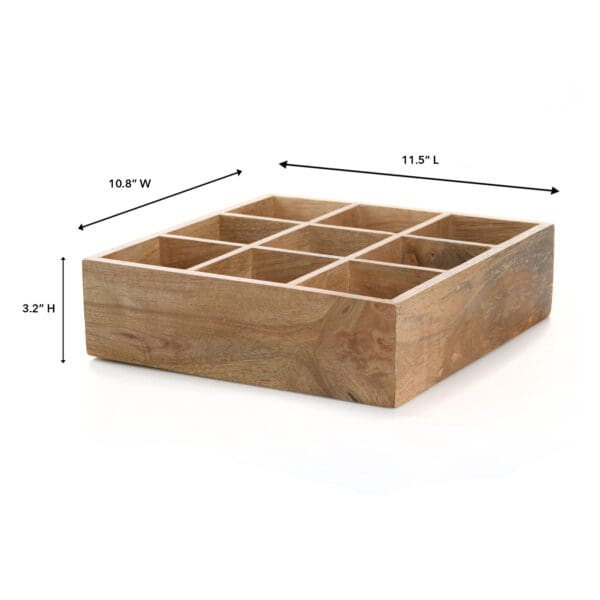 Napa Wood Tea Box 9 Compartments - Image 2