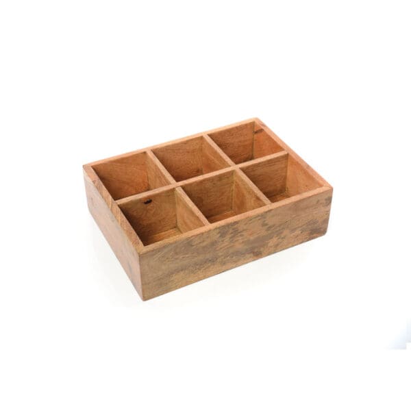 Napa Wood Tea Box 6 Compartments