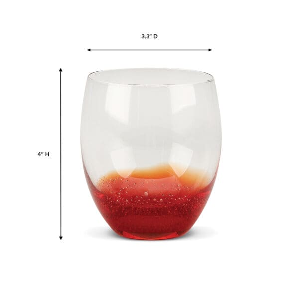 Nassau Red 16oz Rocks Glass - Image 2